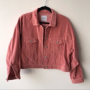 Cropped Corduroy Shacket